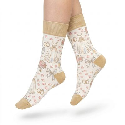 Wedding Party Print Socks